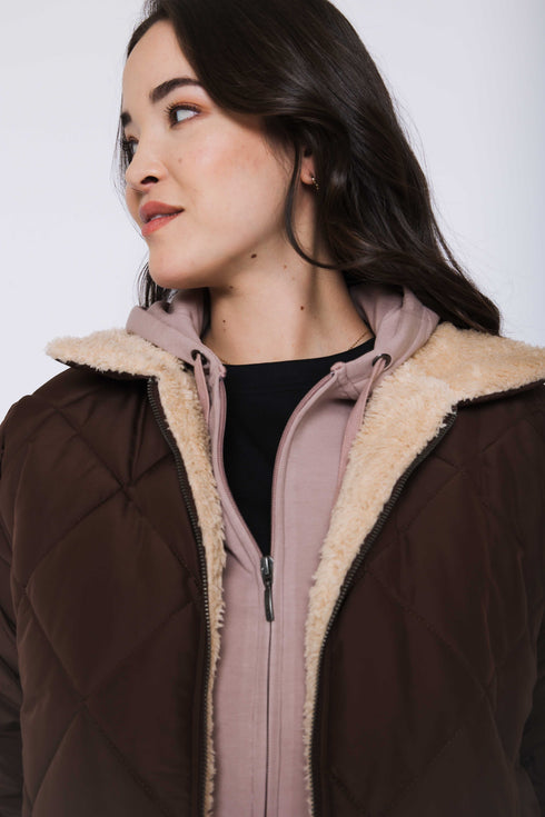 Sydney-Reversible Sherpa Lined Coat